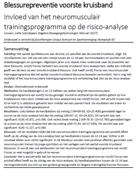 Onderzoek met betrekking tot Join(t)Forces